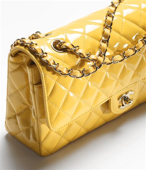 bolso chanel amarillo|Bolso 11.12 clásico Piel de cordero y metal dorado Amarillo.